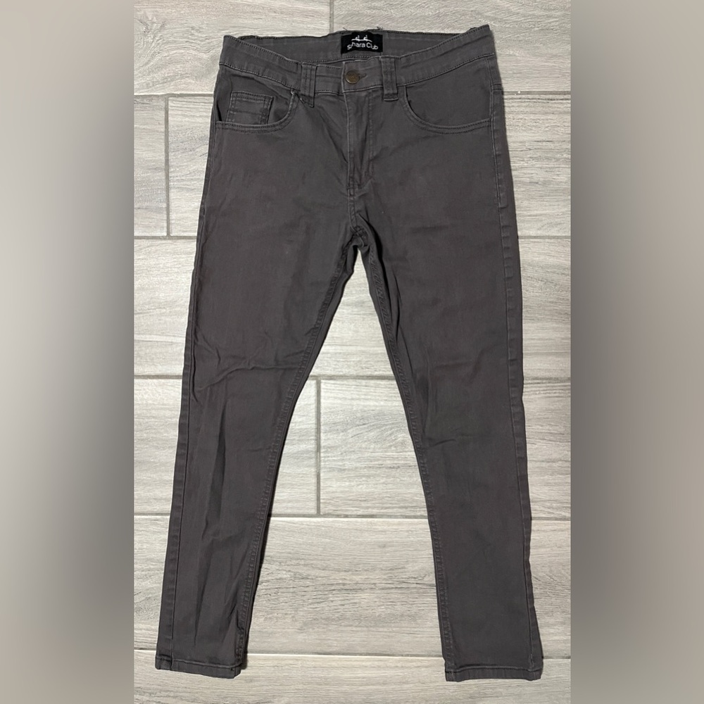 Sahara Club Mens Gray 32x30 Regular-Fit Stretch Skinny Denim Jeans